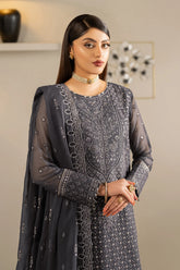 Organza neckline patch with intricate embroidery – Akoya